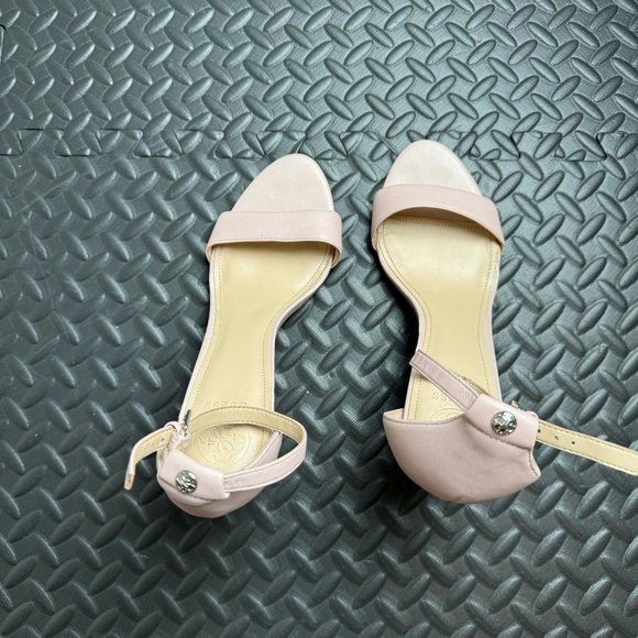 Guess Blush Pink Block Heels Size 8 Leather - Picture 6 of 12